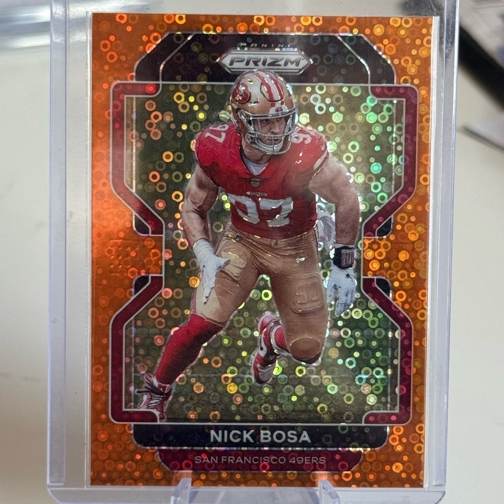 2021 Nick Bosa Orange Disco Panini Prizm. Mint Condition